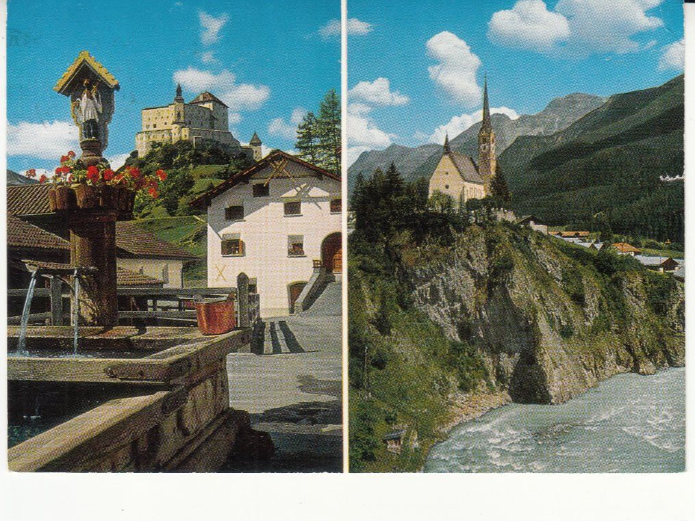 Cartoline postali: Scuol Tarasp Vulpera ca. 1975 – Usato da Bürglen TG venduto da StampGraf