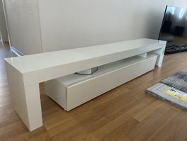 Weiss TV-Möbel mit LED-Beleuchtung und Fernbedienung