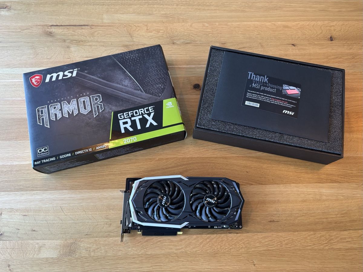 MSI Schede grafiche: MSI GeForce RTX 2070 Armor 8G, neuwertig! – Usato da Zürich venduto da Blinddarm 2