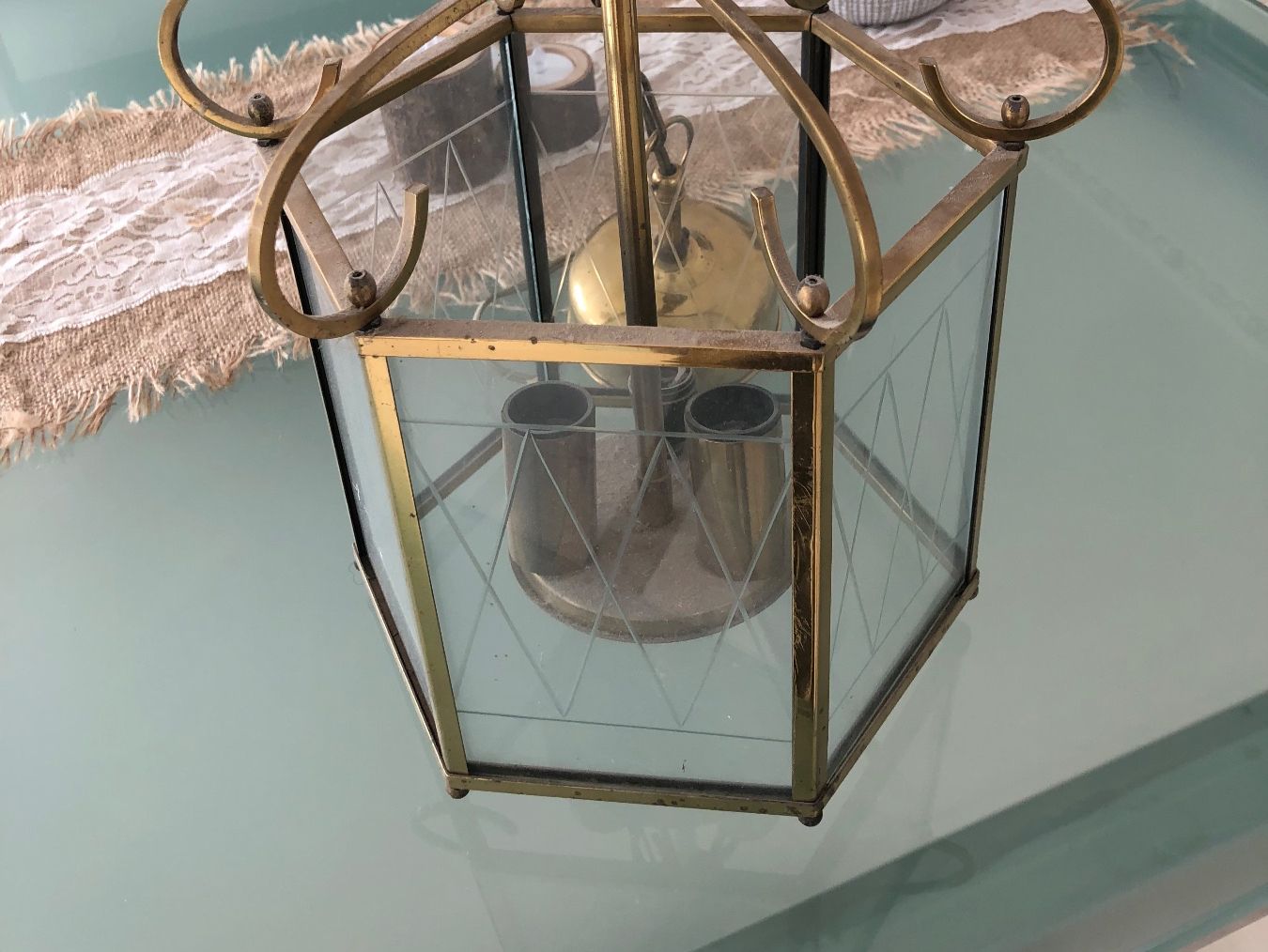 Lampen: Messinglampe aus alter Fabrikantenvilla – Gebraucht aus Pfeffikon LU von doubledouble-u