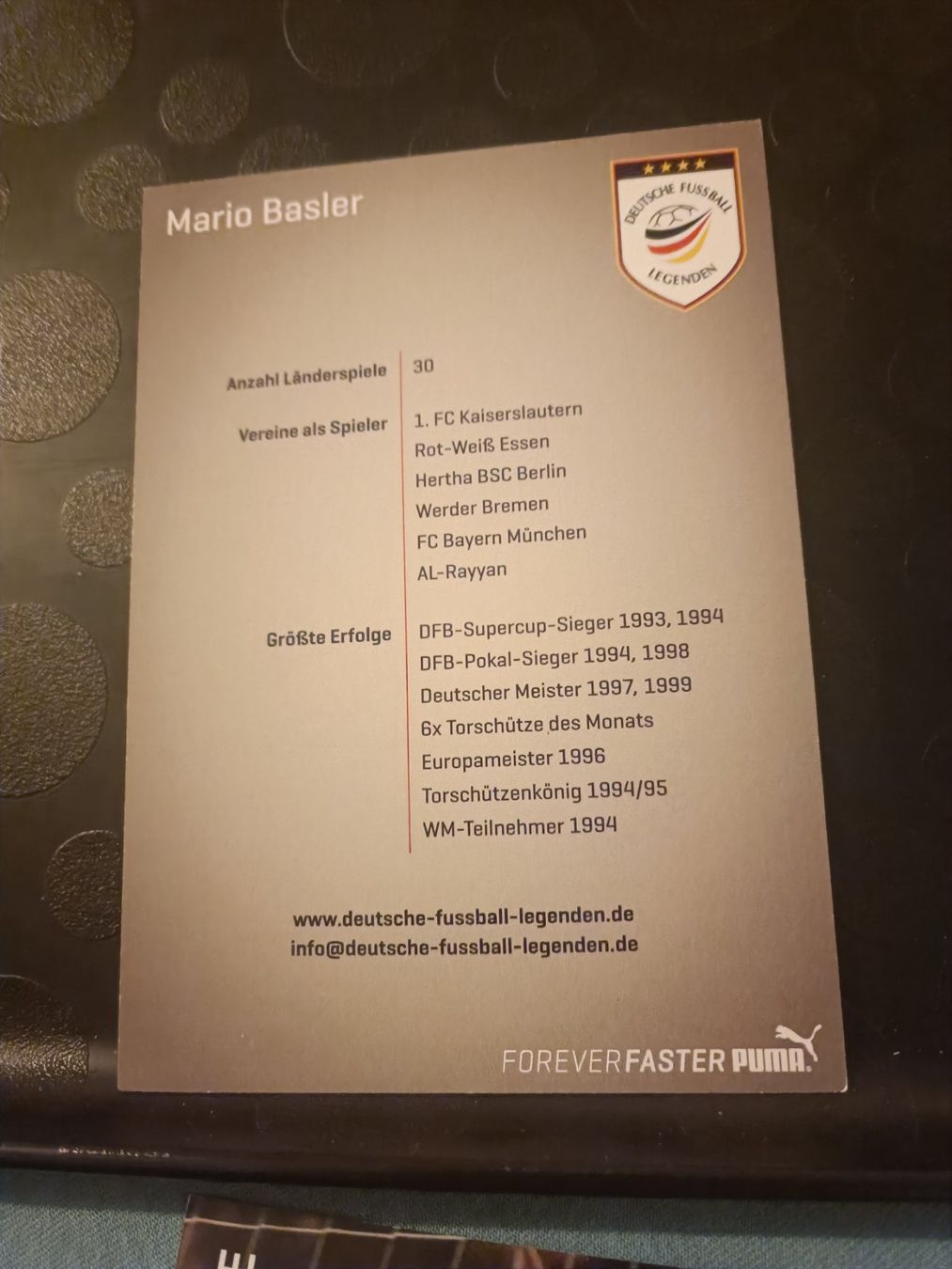 Autogramme: Mario Basler  - Europameister 1996 – Gebraucht aus Menziken von Artographs 1
