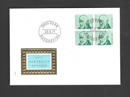 CH FDC Viereblock 1971