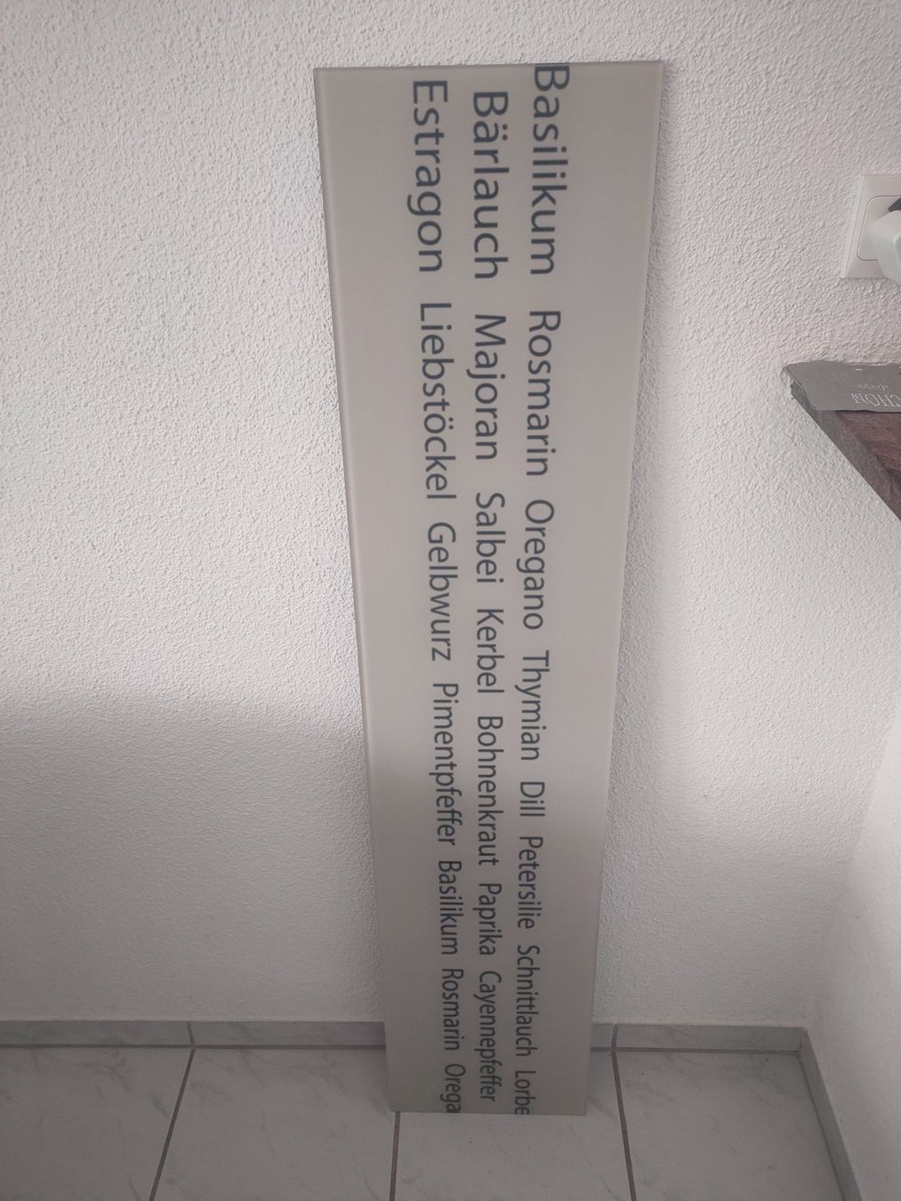 Tutte le decorazioni: Kräuterschild Glas Rückwand Küche oder Deko – Usato da Guntershausen venduto da Bimi1 2