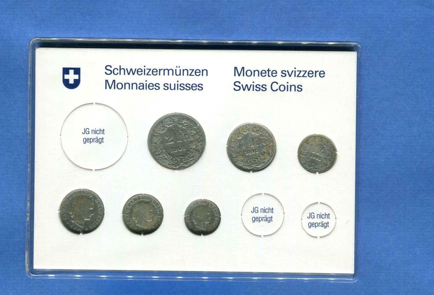 Tutti le monete: (997) Münzsatz 1901 Silber – Usato da Rüthi (Rheintal) venduto da erdnuessli1