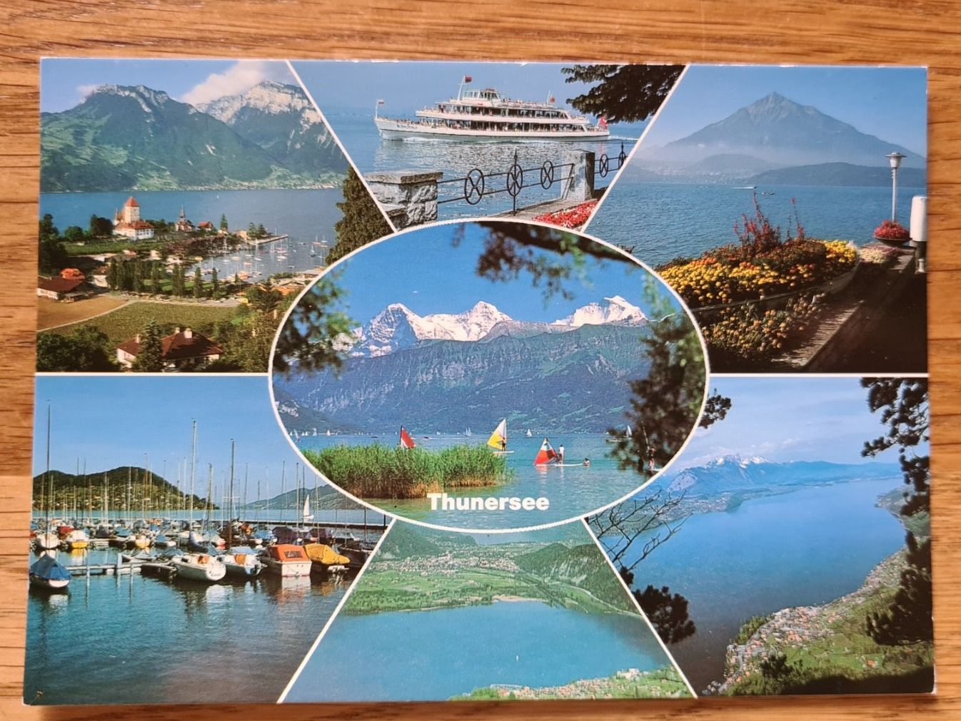 Cartoline postali: Thunersee, Ansichtskarte, Berner Oberland – Usato da Winkel venduto da Heuresis