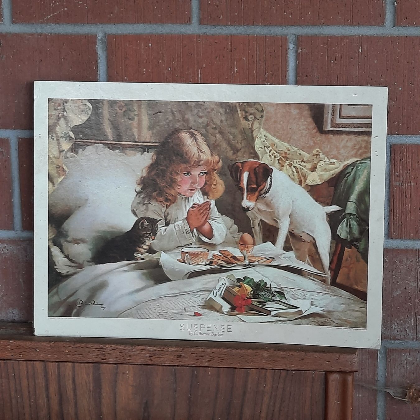 Poster & Bilder: antikes Bild betendes Mädchen – Gebraucht aus Nottwil von mar_jqm7