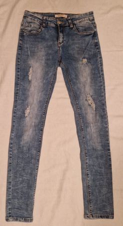 Damen-Jeans mit Used-Look – hellblau, bequem & modern