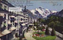 1911 AK Interlaken - Höhenweg mit Jungfrau