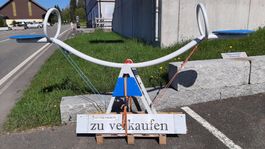 Wippe aus Edelstahl,  Kinderwippe, Karussel, Schaukel