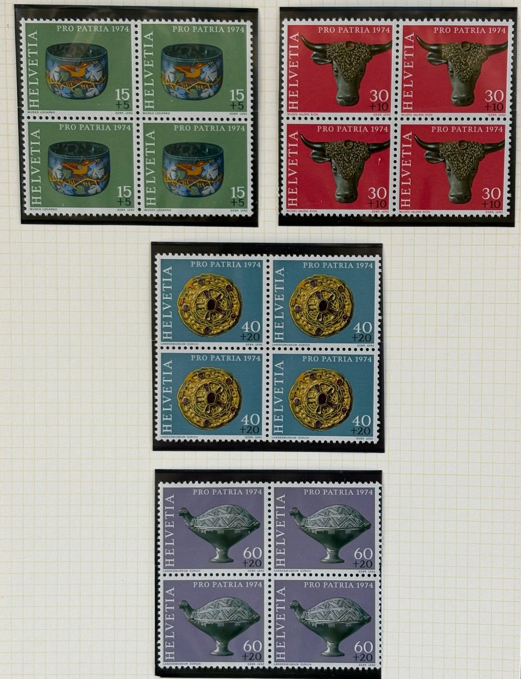 Tutti i francobolli: LOT4 ER BLOCKS BRIEFMARKEN SCHWEIZ NEU – Nuovo (secondo la descrizione) da Ostermundigen venduto da Heavenmaus75