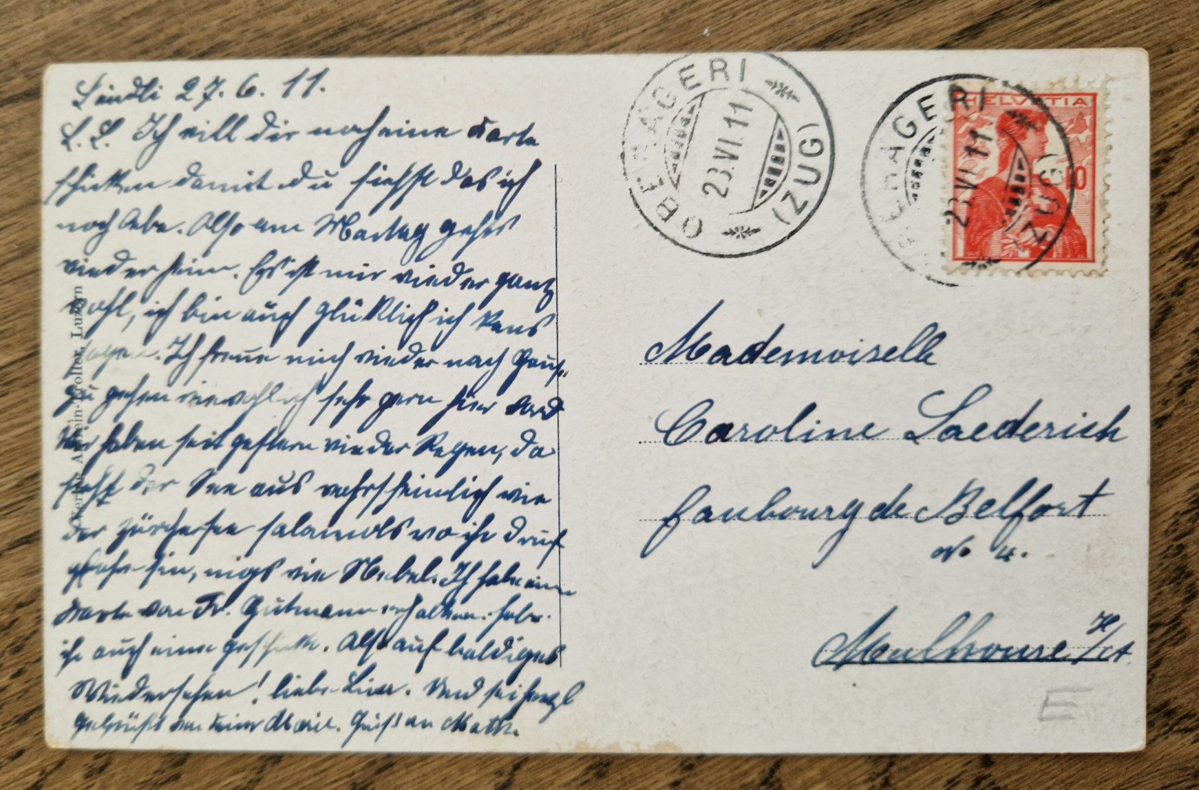 Cartoline postali: Gesamtansicht Gletschergarten 1911 – Usato da Ebikon venduto da Donar50 1