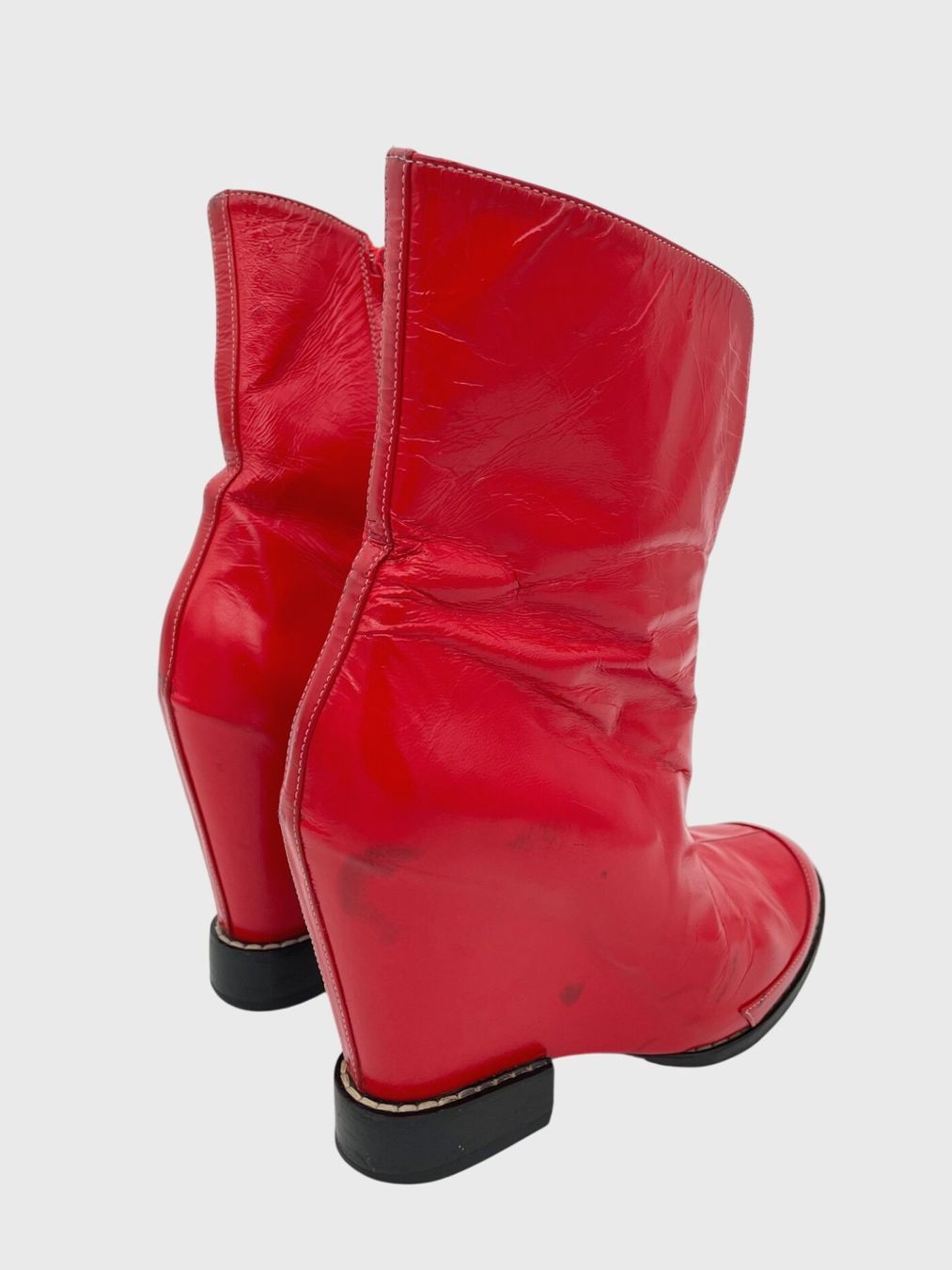 Chloé Damenschuhe: Chloé Wedge Ankle Boot EU 36.5 Rot – Gebraucht aus Zürich von shoe_shop 3