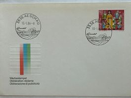 🍫🇨🇭 AESCHAU - Poststempel/cachet de la poste/timbro post.