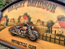Harley Davidson Schild, Motorrad Club, Deko, Top Zustand!