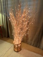 4 Lichter- Dekosträuche weiss