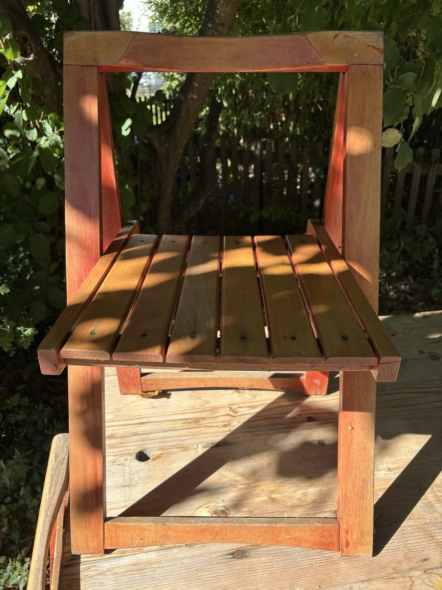 Sedie: 2 Klappstühle aus Holz – Usato da Derendingen venduto da giraffe12 2