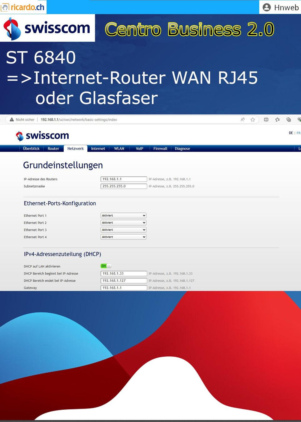 Swisscom Modems & Router: Centro Business Router 2.0 (42) – Gebraucht aus Kaisten von Hnweb 5