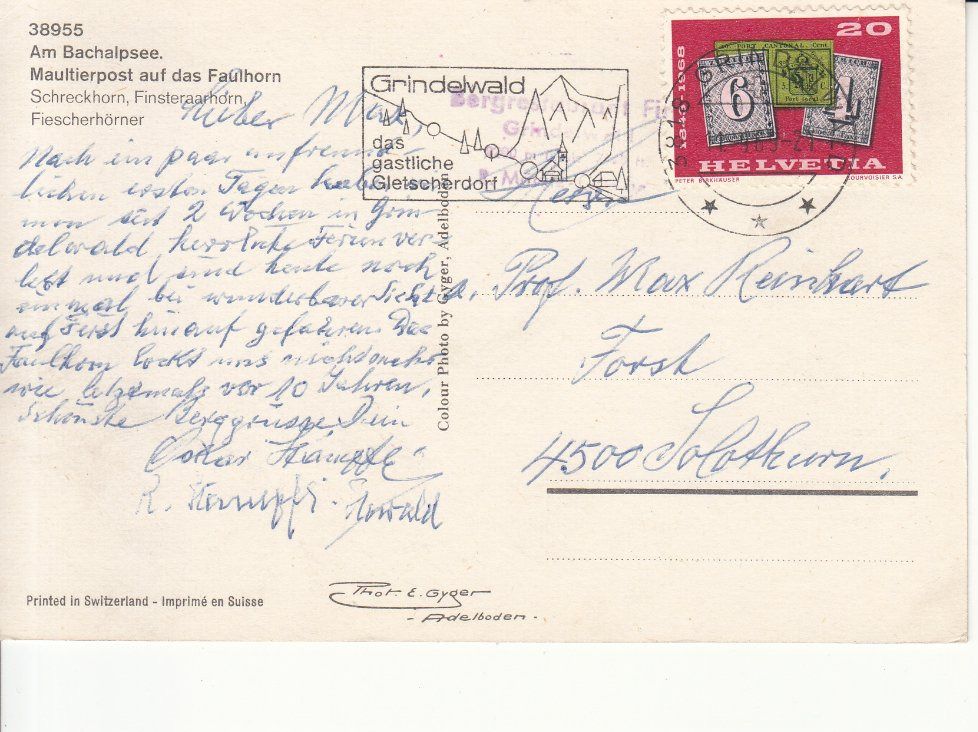 Cartoline postali: Bachalpsee 1969 – Usato da Bürglen TG venduto da StampGraf 1