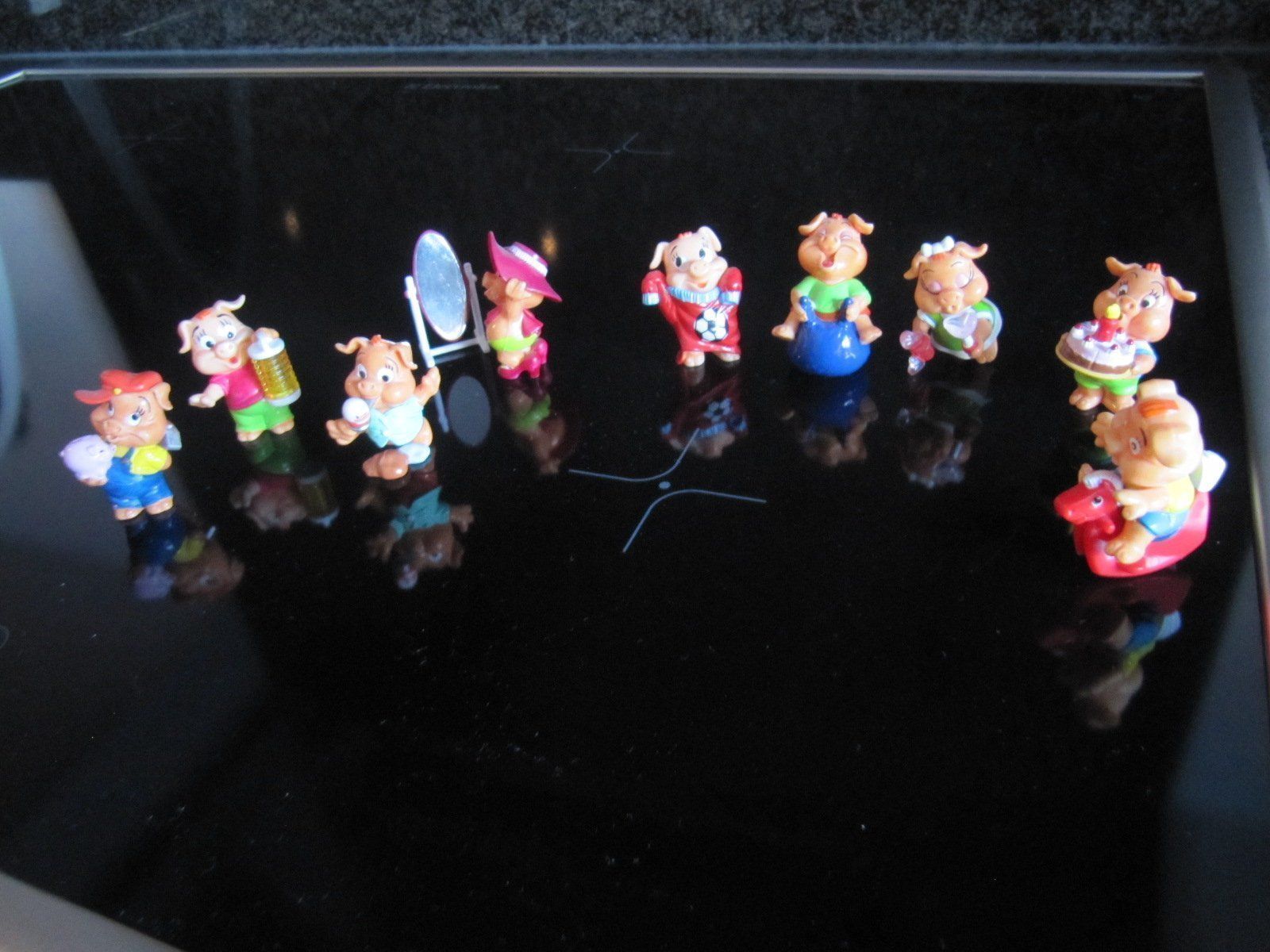 Figuren: ferrero kinder 9 figuren Pinky Piggys - 2000 – Gebraucht aus Arbedo von nadia1973 1