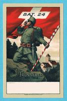 Militärkarte BAT.24 Frontières 1914-1918 !
