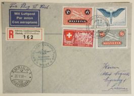 B192) 1939 Flugpostbrief Europaflug West gute Frankatur