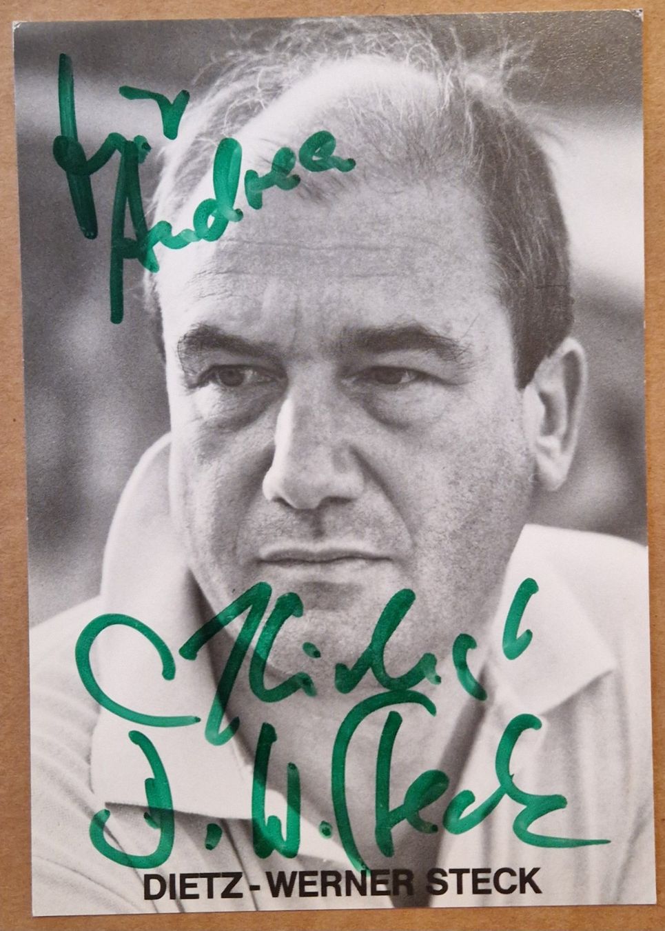 Autogramme: Dietz Werner Steck - handsigniert – Gebraucht aus Menziken von Autogramme