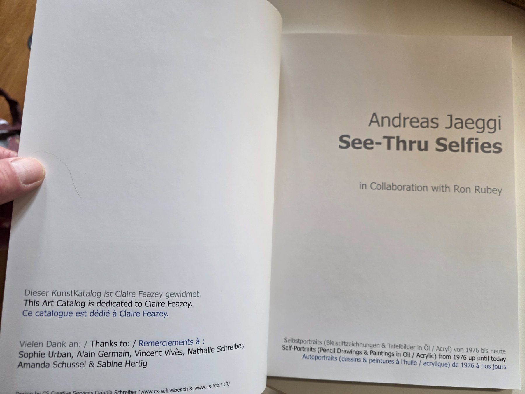Libri: Andreas Jaeggi - See Thru Selfies - Ron Rubey – Usato da Walterswil BE venduto da Lonitti 9