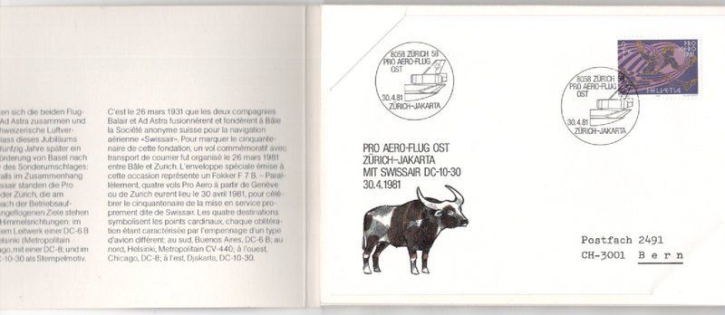 Alle Briefmarken: 5 Luftpost - Briefe mit Beschreibung, gestempelt – Gebraucht aus Bonstetten von Pinguin75 3