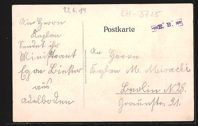 Cartoline postali: Adelboden, Dependance Pension Hari zum S – Usato da Berlin venduto da bartko-reher 1