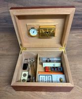 Humidor Zigarrenkiste mit Hygrometer und Zubehör Holz braun