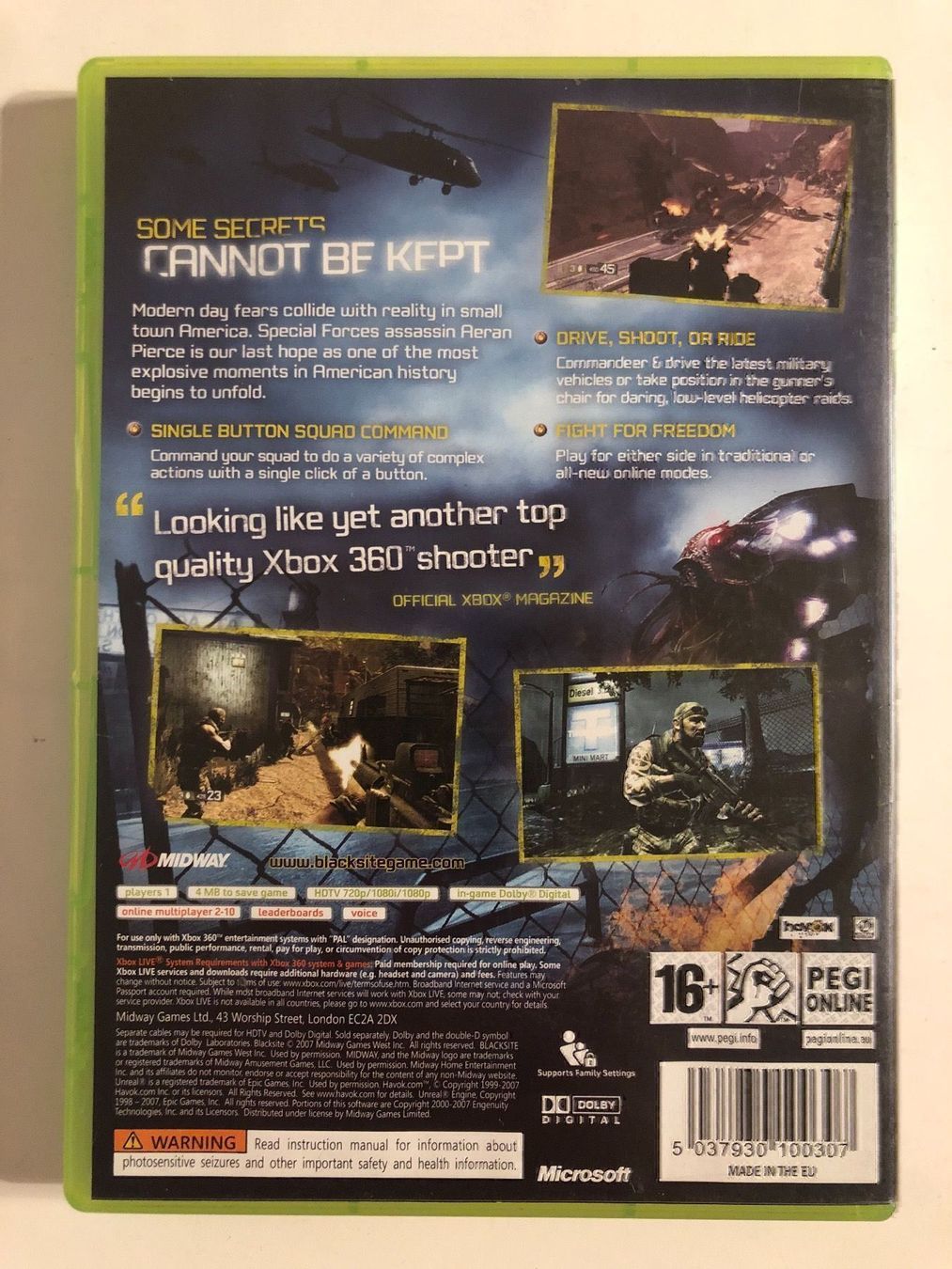 Microsoft Jeux: Blacksite für Xbox 360 – D'occasion à Kestenholz par Mad18 1