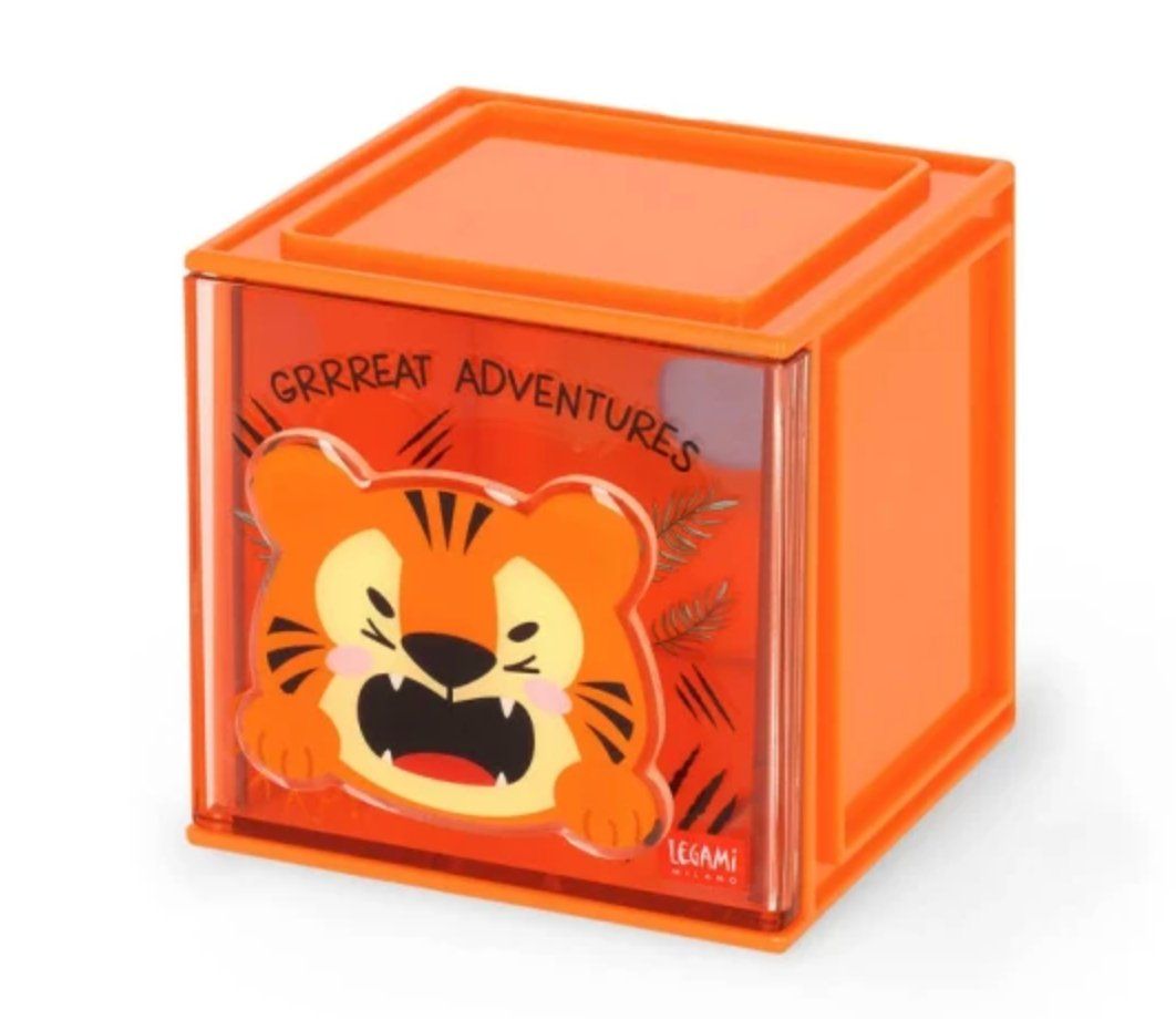Legami Penna & Evidenziatori: NEW LEGAMI - BOÎTE EMPILABLE DE BUREAU - TIGRE – Nuovo e nell'imballaggio originale da Châtelaine venduto da suisseshopping