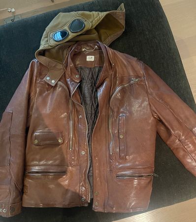 Lederjacke C.P. Company Gr. 52 gefüttert neuwertiger Zustand