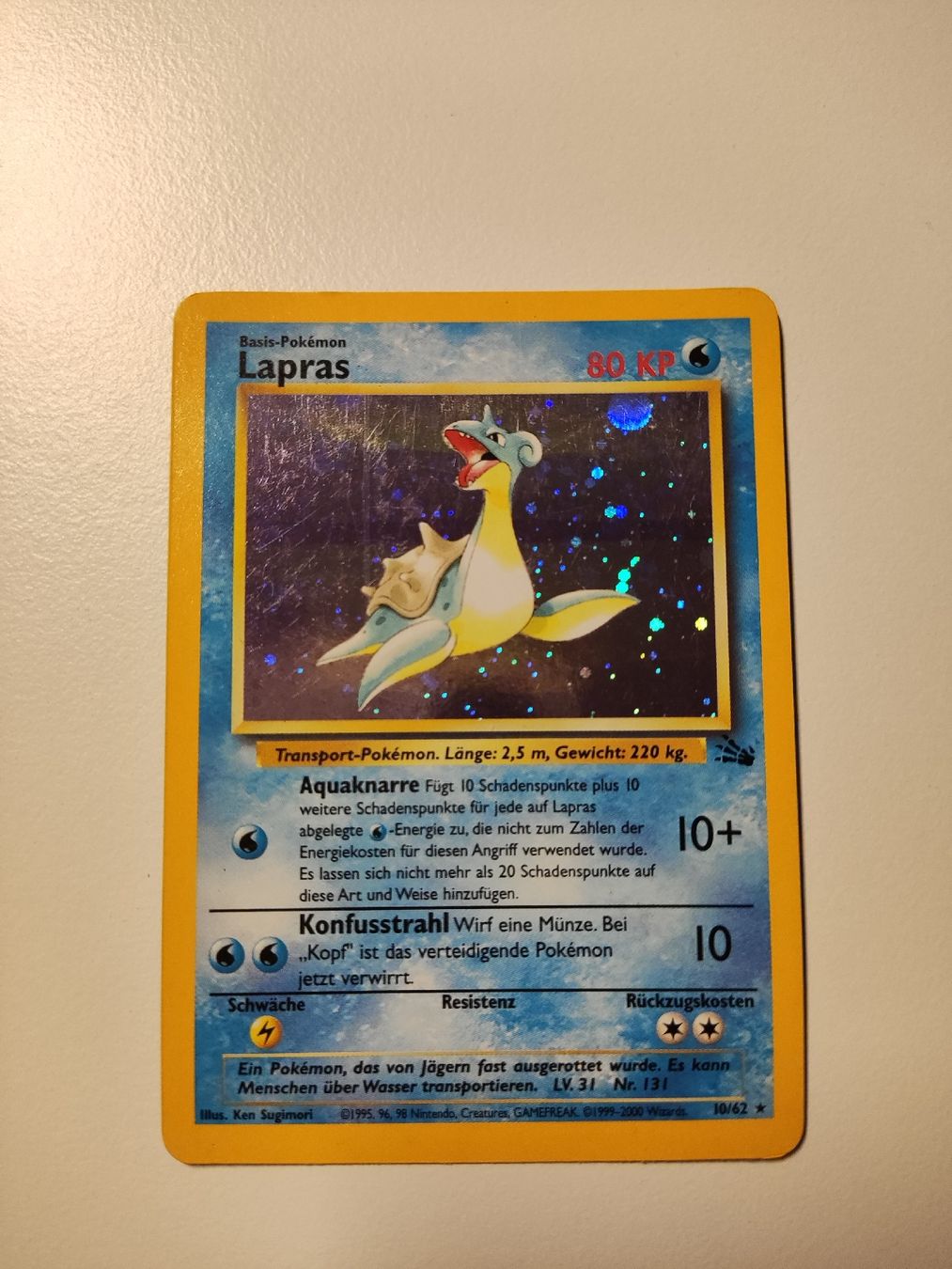 Pokémon Carte collezionabili: Lapras Holo -Vintage 10/62 – Usato da Wilen b. Wollerau venduto da ATS90