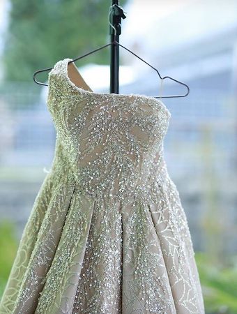 Glamouröses Brautkleid Einmal getragen Gr. S/M