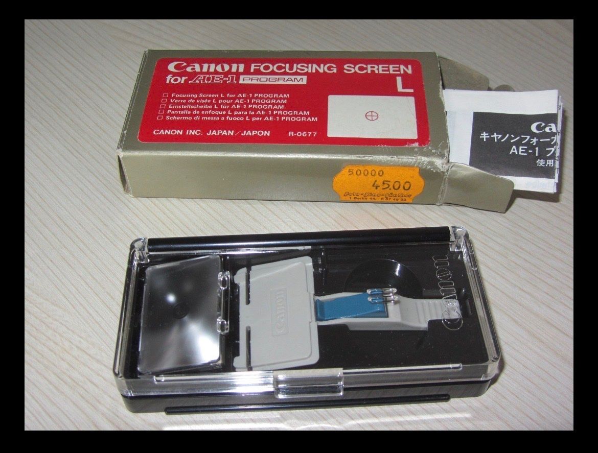 Canon Fotocamera: CANON Focusing Screen L für die AE-1 Program – Nuovo e nell'imballaggio originale da Boudry venduto da martin8mum