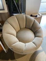 Sessel rund beige Polster Grösse ca 60cm H