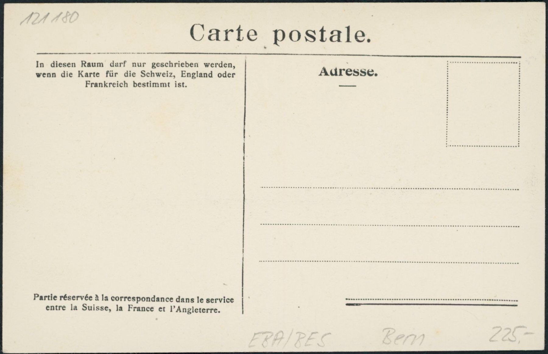Cartoline postali: BES Bern - Bahnhof - Bahn – Nuovo (secondo la descrizione) da Schindellegi venduto da leecollect 1
