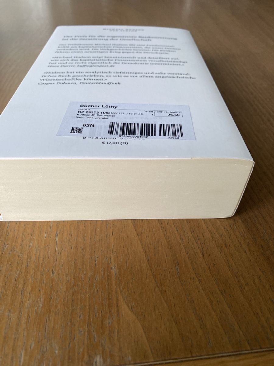 Libri: Der Sektor / Michael Hudson – Nuovo (secondo la descrizione) da Biberist venduto da Zugazu 2