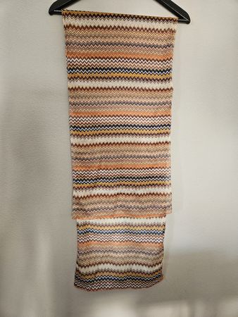 Foulard, Zickzackmuster, braun/orange Töne