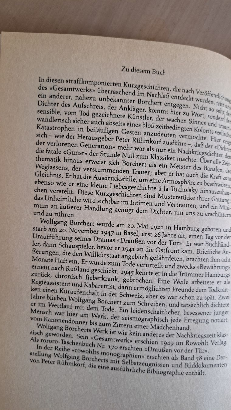 Bücher: Wolfgang Borchert - Die traurigen Geranien – Gebraucht aus Zürich von chusel 2