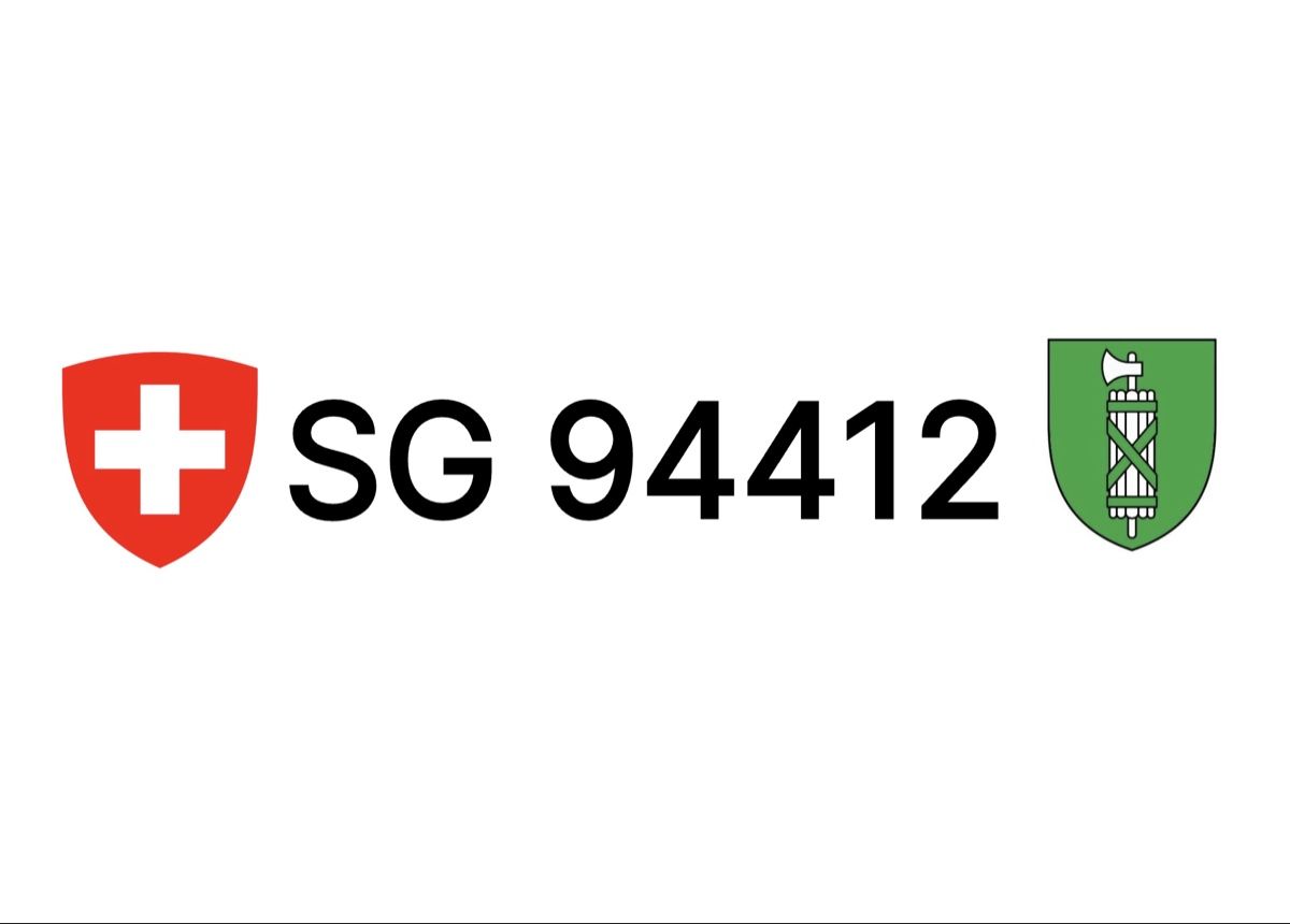 Schilder: Auto Schilder SG 5 Stell. – Gebraucht aus St.Gallen von nouah 1