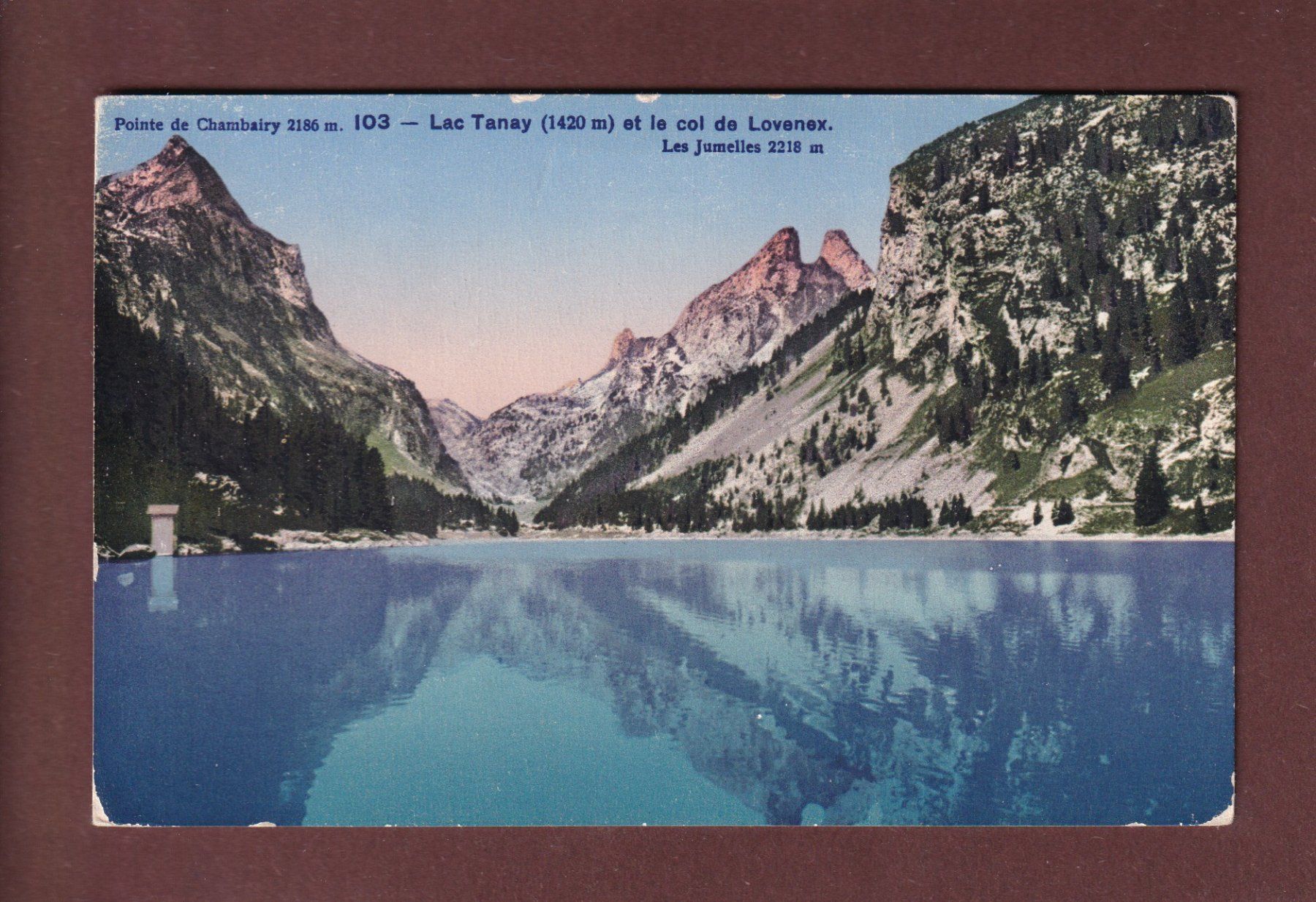Cartoline postali: LAC TANAY - Col de Lovenex – Usato da Pully venduto da nicecards-shop