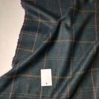 Designer Mantel Stoff Merino Kaschmir 2.50x1.60m forest karo