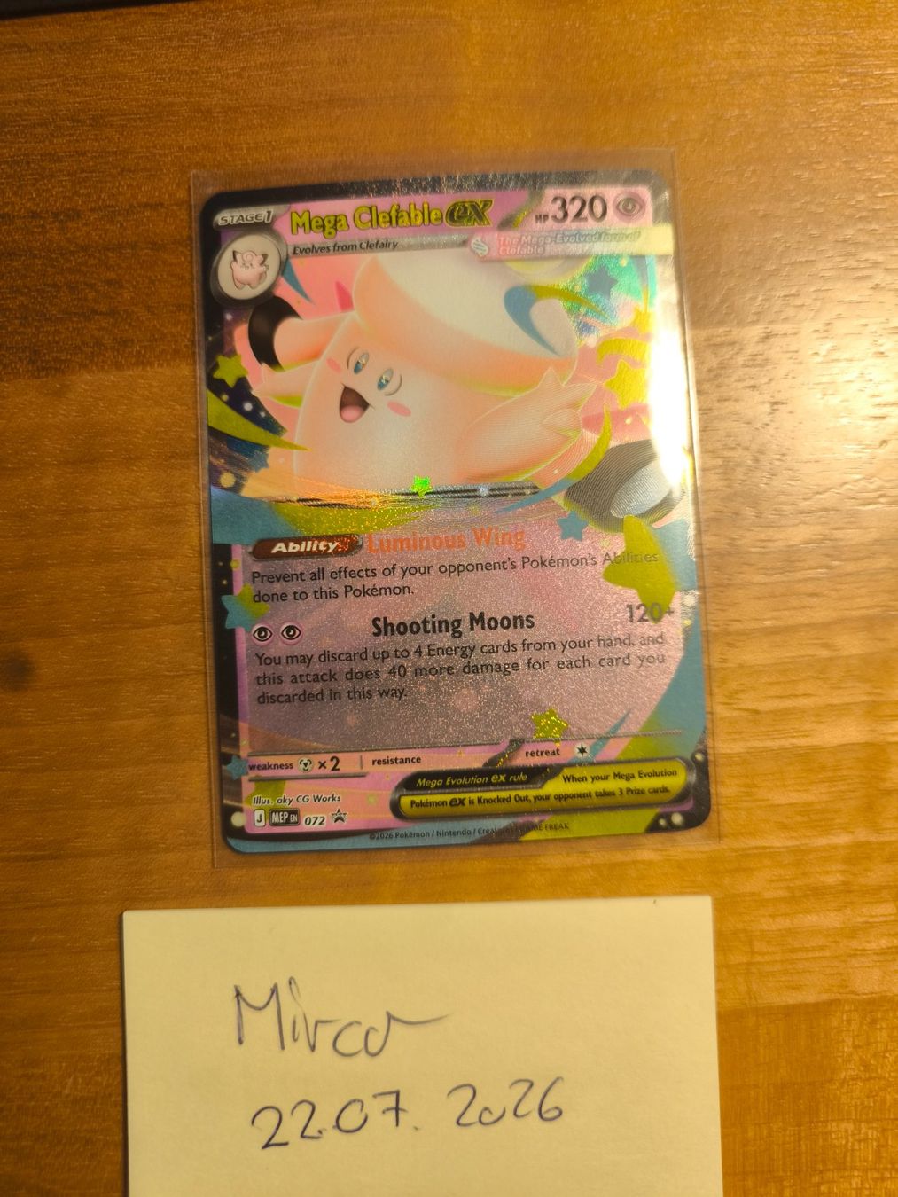 Pokémon Carte collezionabili: Pokémon Mega Clefable ex MEP 072 Promo EN – Nuovo e nell'imballaggio originale da Engelburg venduto da swissTCGbox
