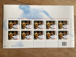 10x Fr. 1.- Briefmarken postfrisch Roger Federer 2007