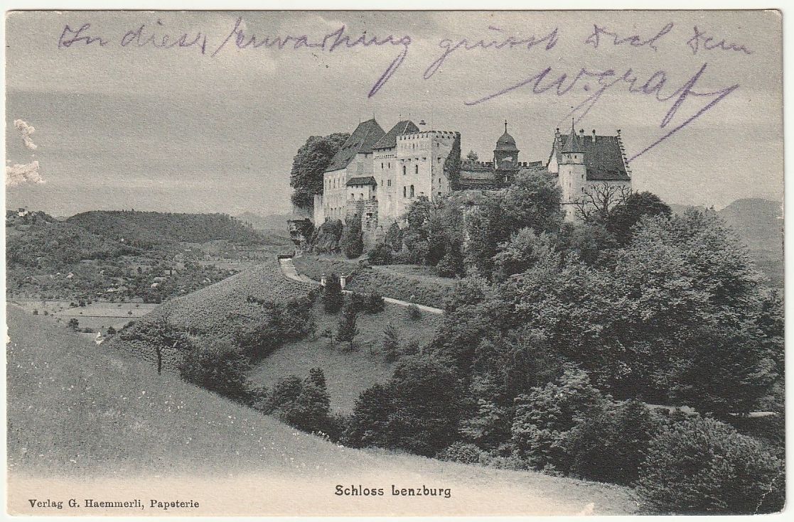 Cartoline postali: AK Schloss Lenzburg 1908 – Usato da Fislisbach venduto da Zigzag12