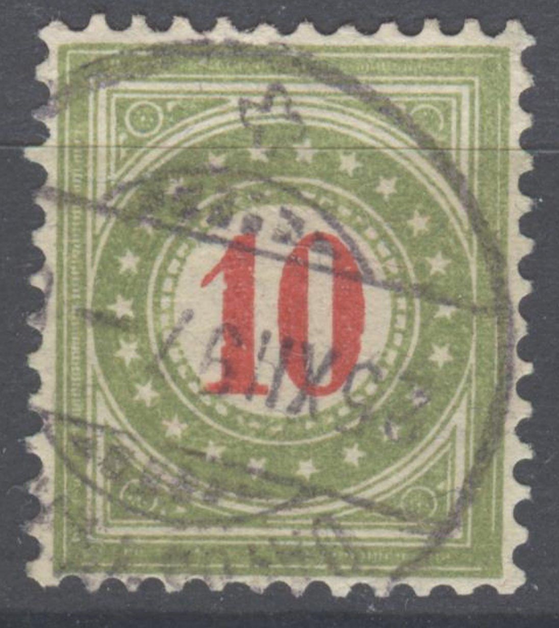 Alle Briefmarken: Nachporto 18 E II K – Gebraucht aus Uster von giorgiotr