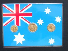 AUSTRALIEN - Münzen vergoldet !!!