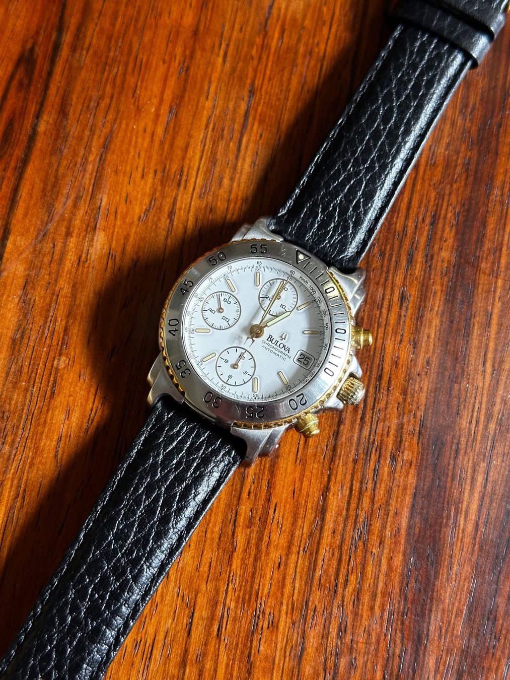 Bulova Orologi: Bulova Chronograph 643050 Valjoux 7750 White Dial – Usato da Zürich venduto da bruttowatches